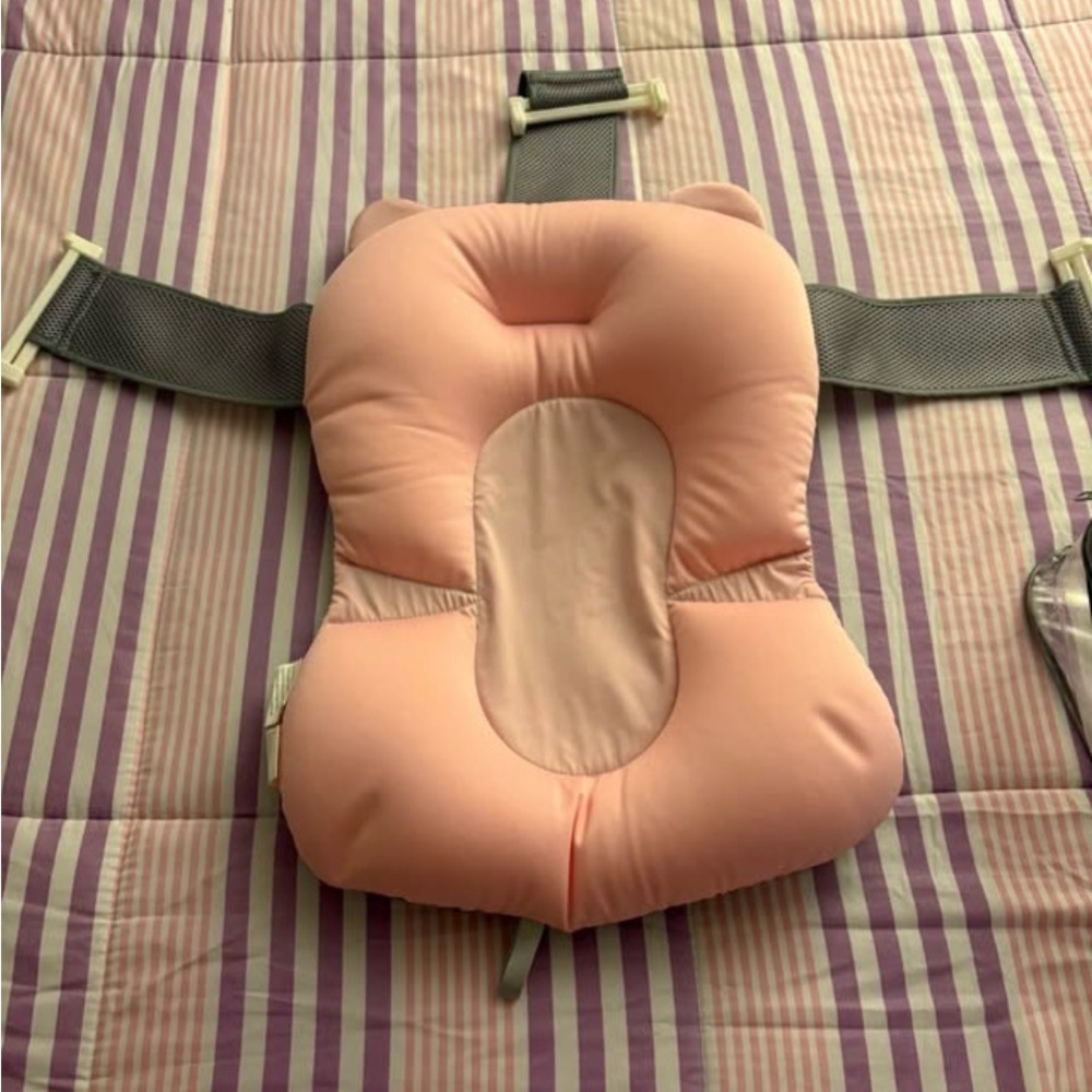 Pink Baby Bath Support Cushion